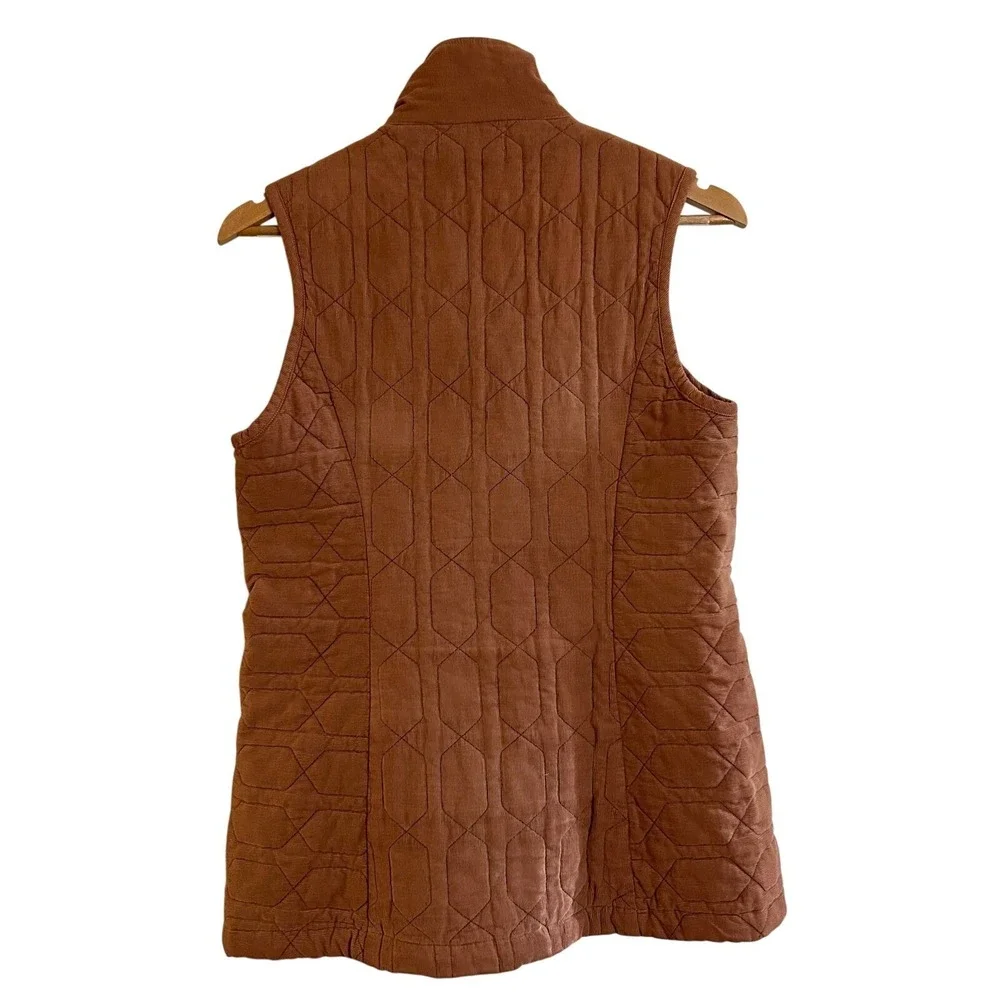 Habitat Quilted Corduroy Button Front Vest Brown‎ Small